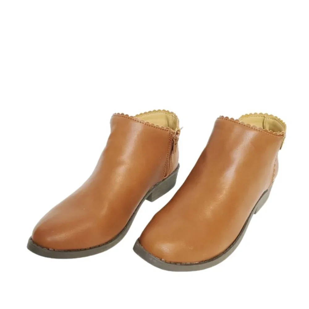 Kids Crown and Ivy Cognac Ankle Boots